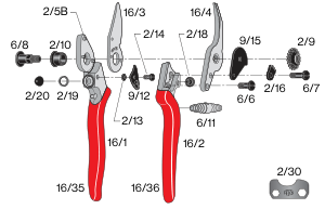 Rebschere Felco 16 für Linkshänder