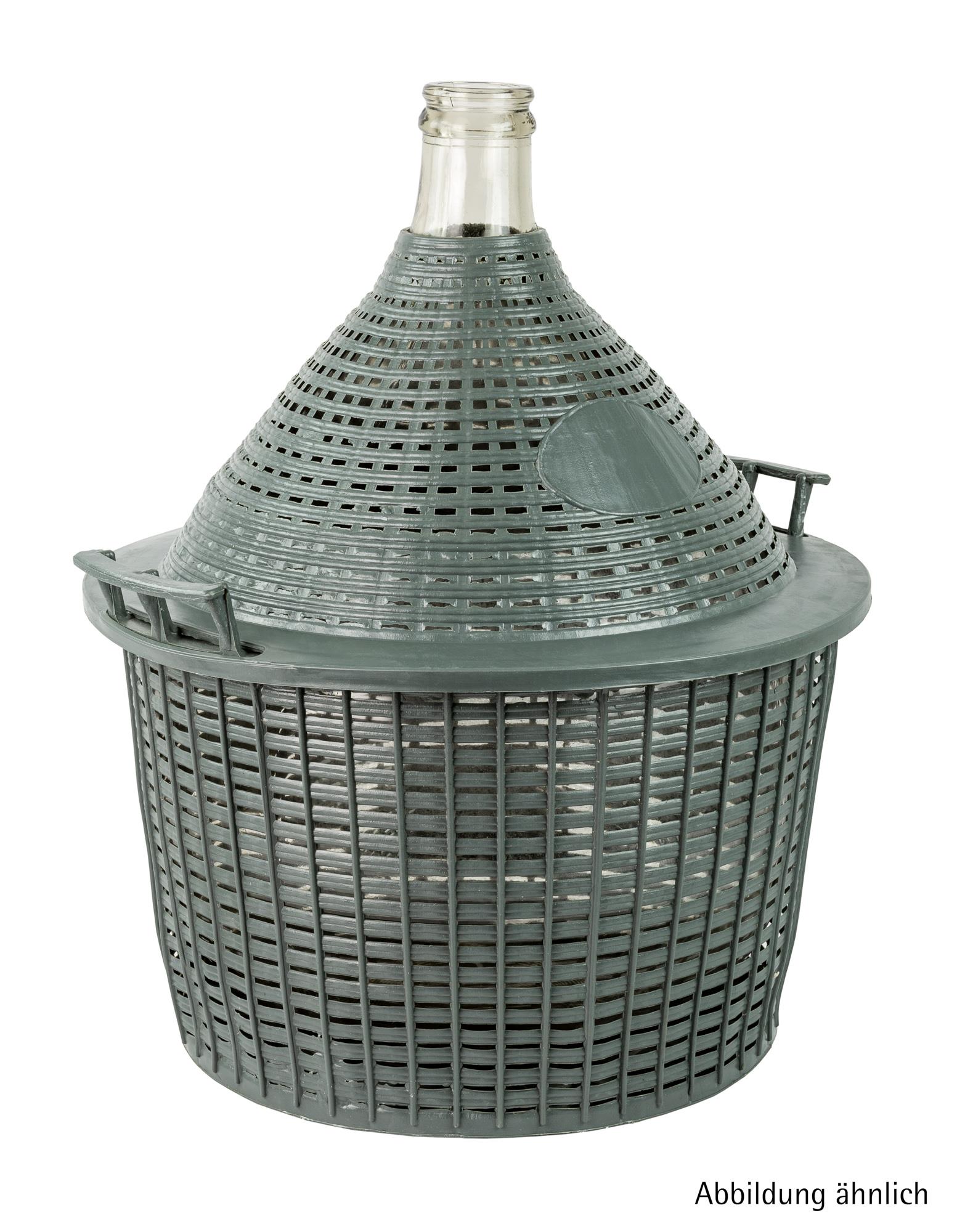 Glasballon 54l mit Kunststoffkorb