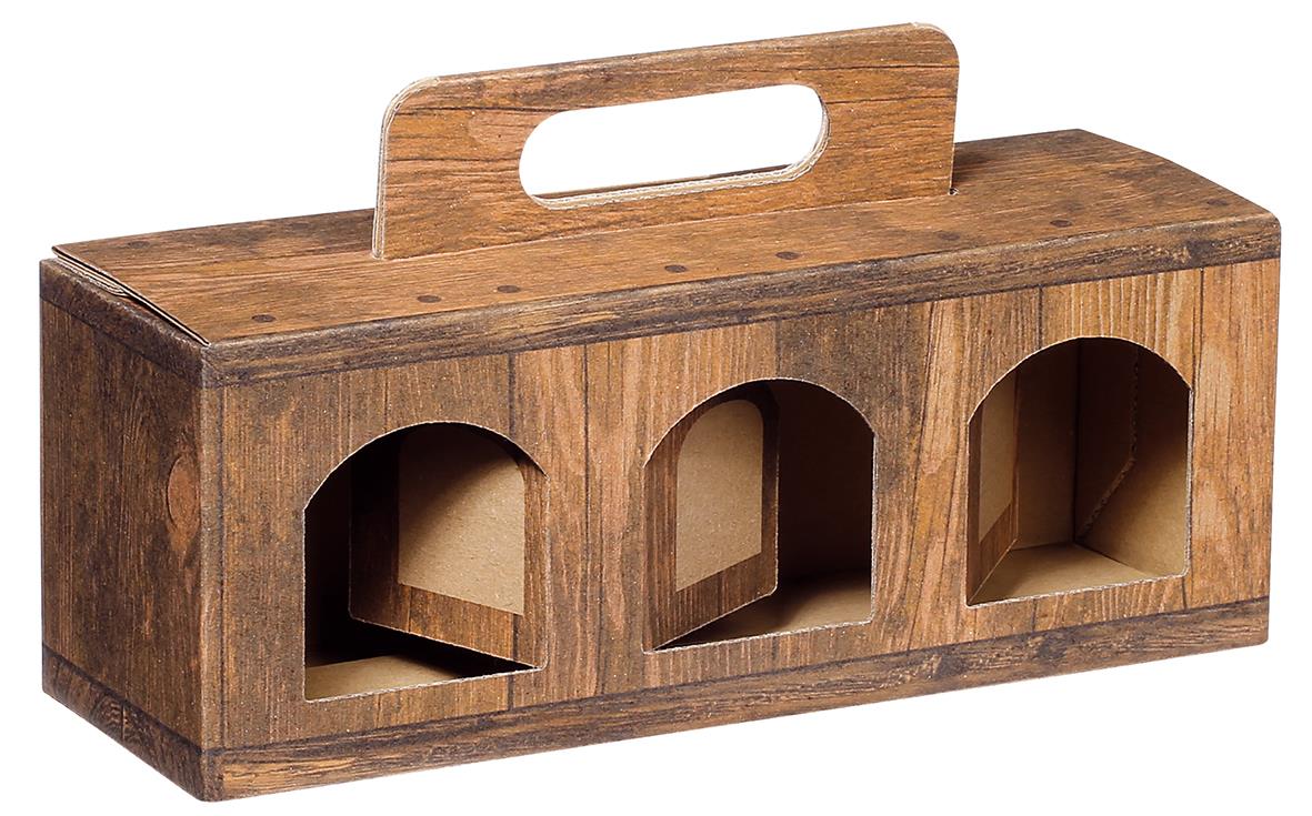Tragebox Vintage Klein 3 Gläser