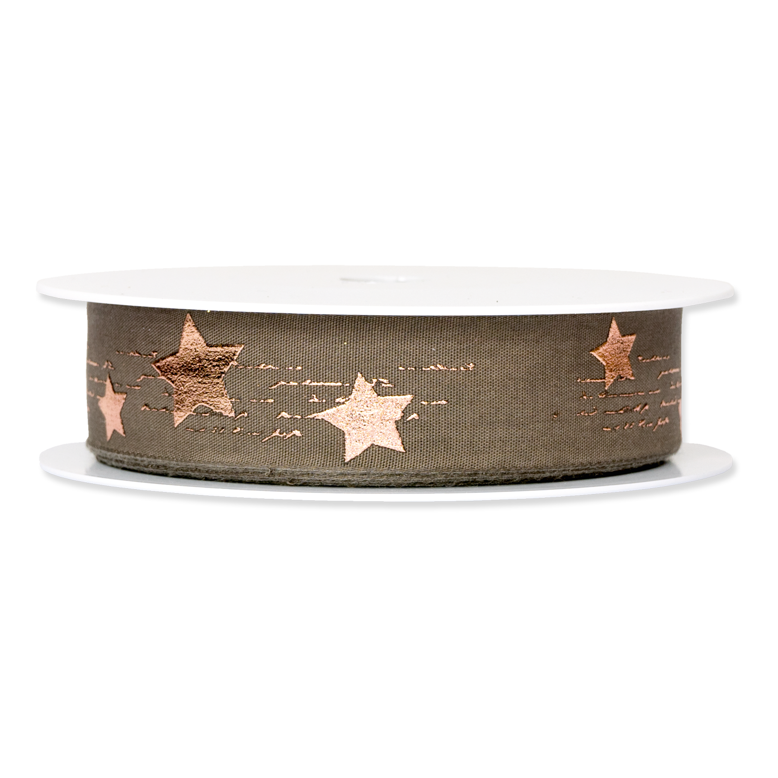 Geschenkband MetallicStar Braun/Roségold