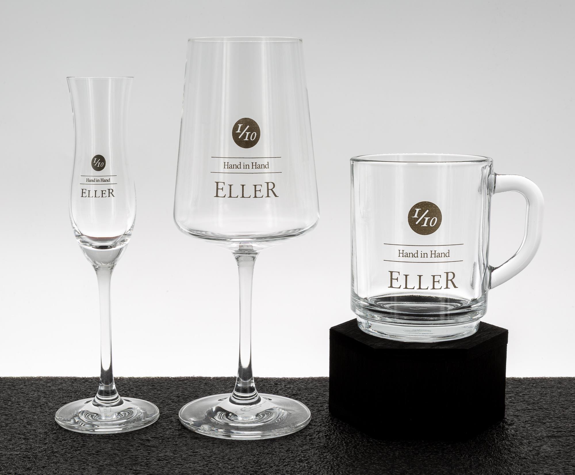 Gläser mit Druck