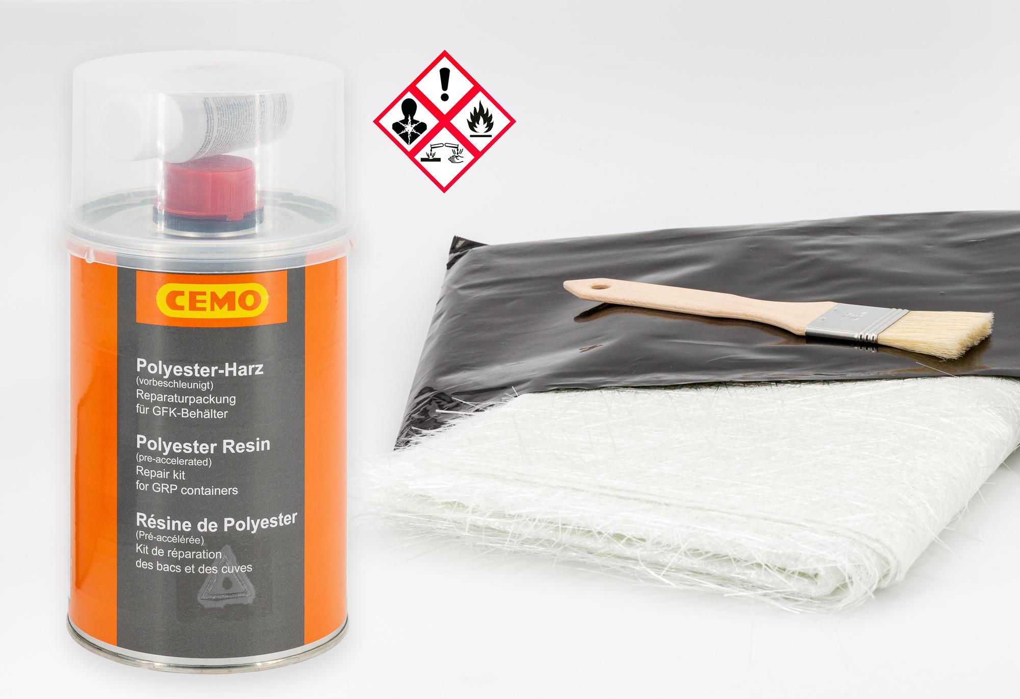 Cemo Harz mit Härter Reparatur Set NEU
