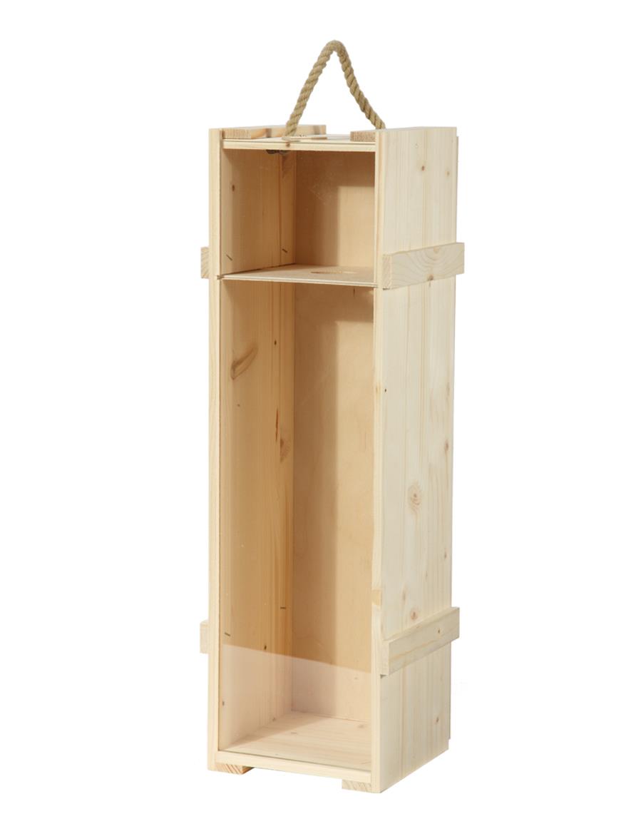 Holzkiste 1/3,0 l. Glasdeckel
