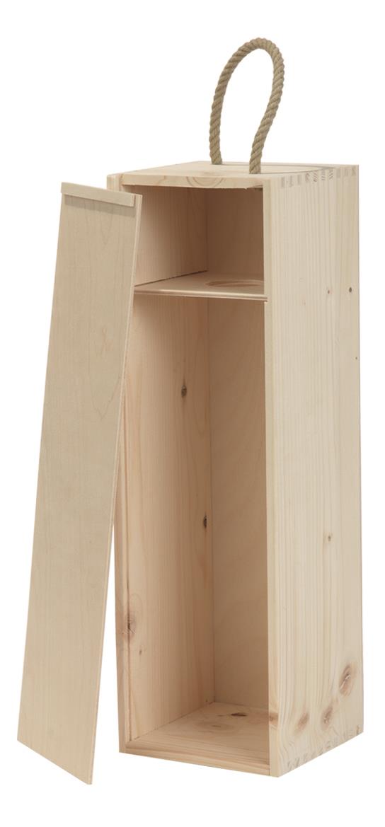 Holzkiste 1x1,5 l. Sekt Holzdeckel