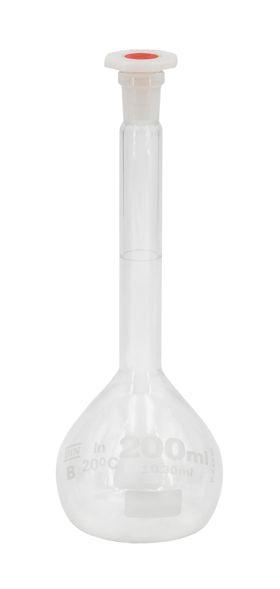 Messkolben mit Polystopfen 200 ml