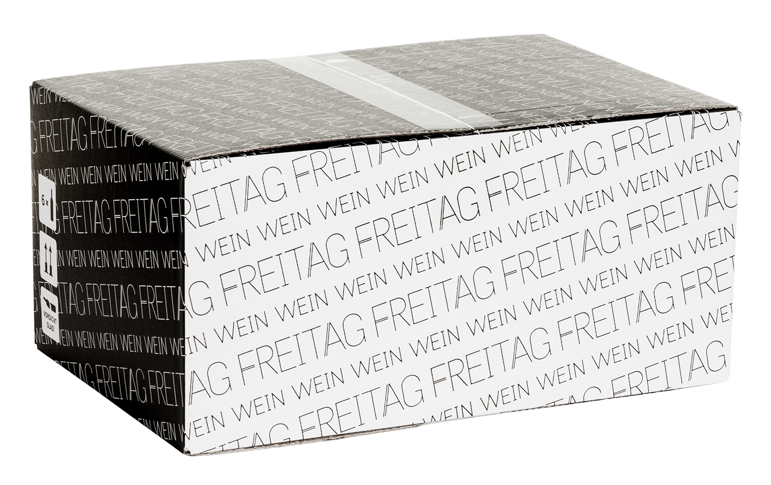 Einwegkarton mit Druck
