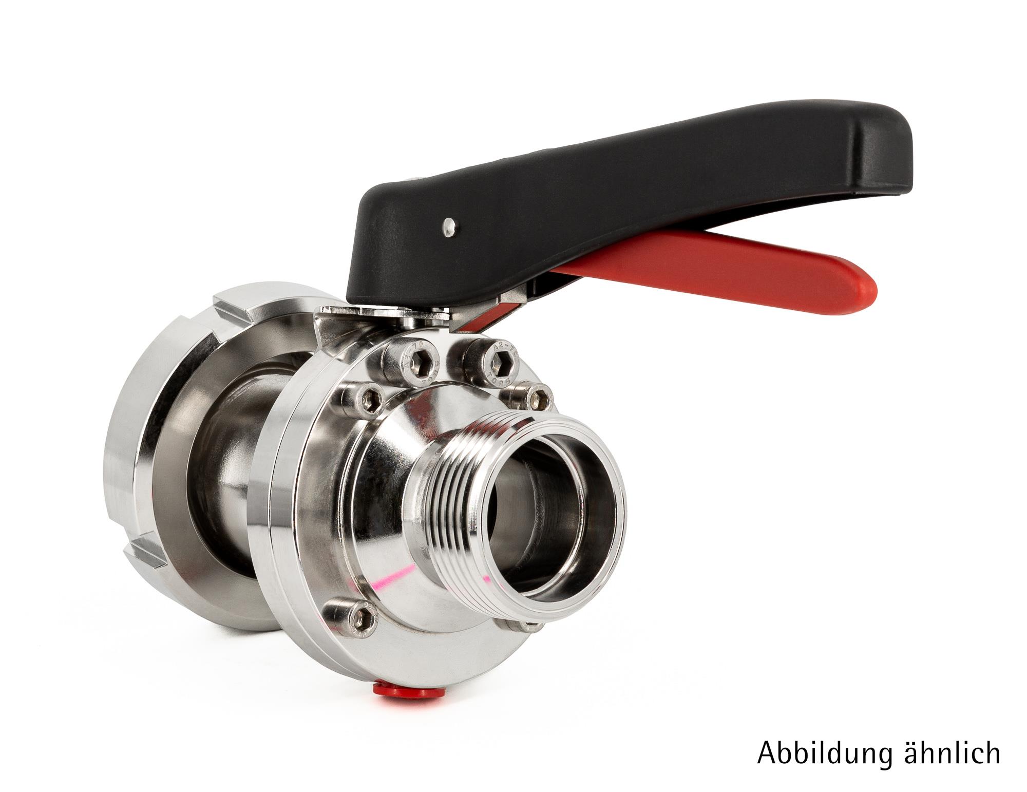 Scheibenventil NW 40 IG/38 Pf AG V4A
